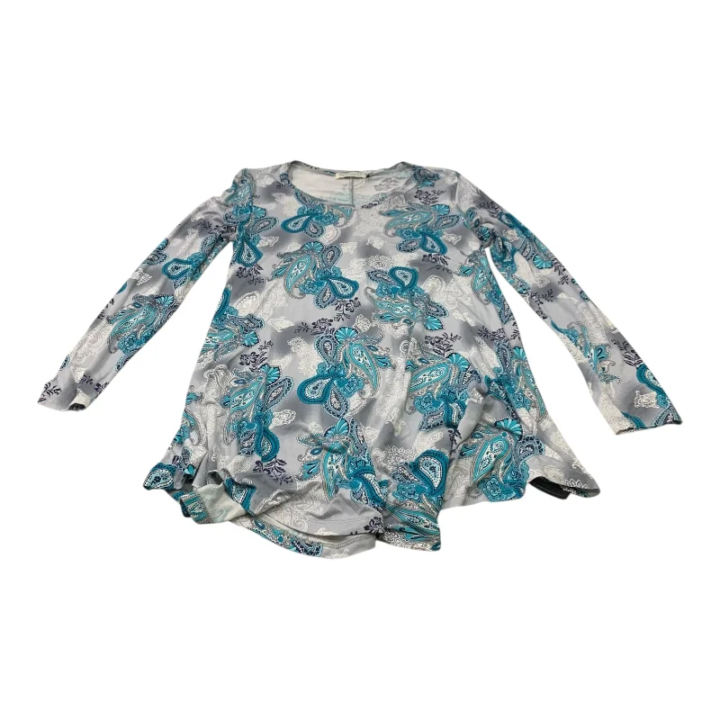 Ultra-lightweight Top Long Sleeve By BeiShengGT In Blue & Grey, Size: L