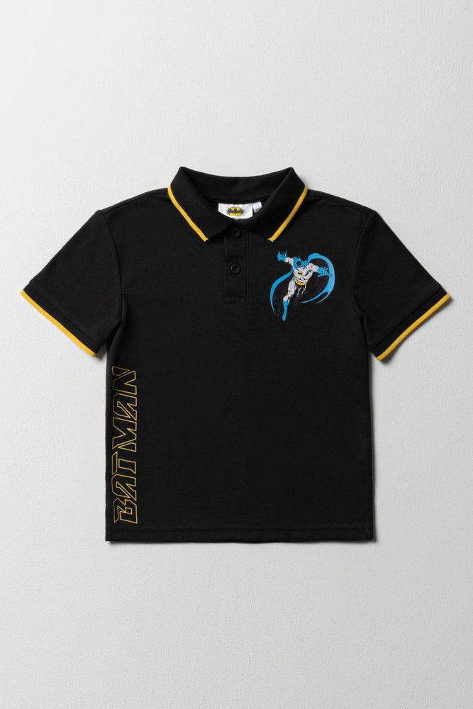 Fresh Wear Batman Short Sleeve Golfer Black