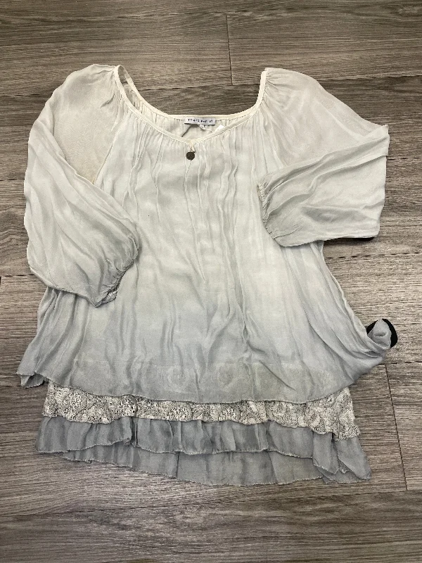 Soft Wear Top Long Sleeve By Clothes Mentor In Grey, Size: M