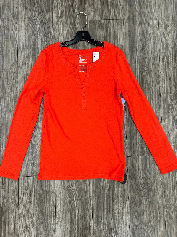 Ethnic Style Top Long Sleeve By Gap In Red, Size: L