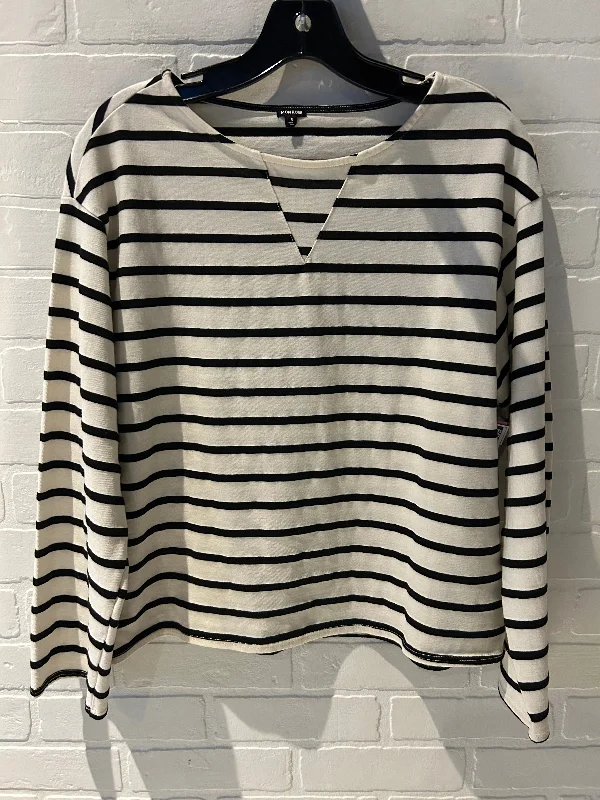 High-end Customization Top Long Sleeve By Monrow In Black & Cream, Size: S