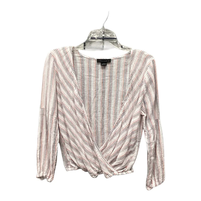 Soft Comfort Top Long Sleeve By Sanctuary In Striped Pattern, Size: S