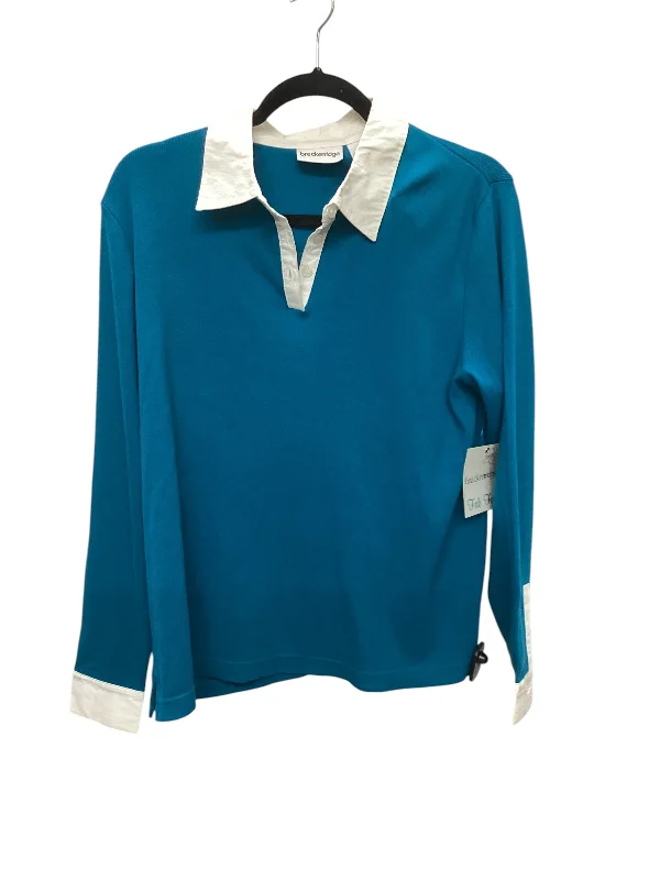 Timeless Style Top Long Sleeve By Breckenridge In Blue, Size: L
