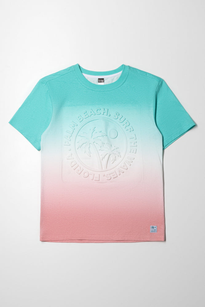 Unique Design Ss Styled Tee Ombre Coral