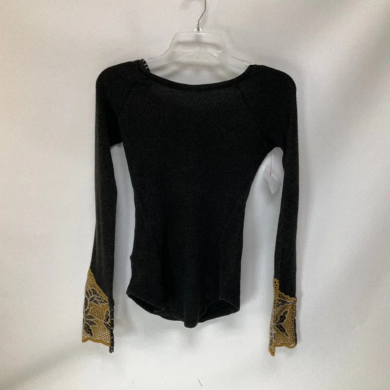 Effortless Dressing Top Long Sleeve By Free People In Black, Size: S