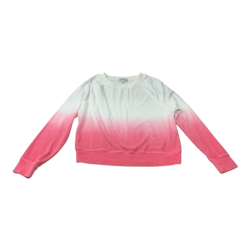 Design And Tailoring Top Long Sleeve By Evereve In Pink & White, Size: S