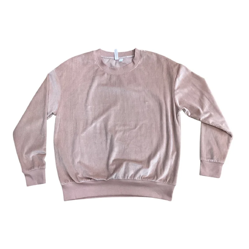 Eye-catching Personality Top Long Sleeve By Joyspun In Pink, Size: S