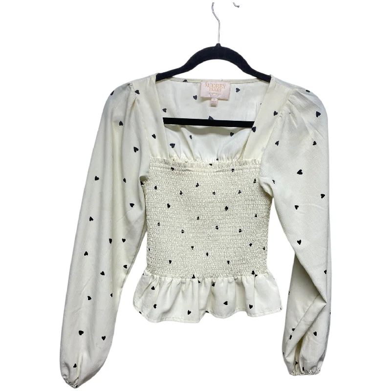 Preview New Products Top Long Sleeve By Francesca’s In Ivory, Size: S