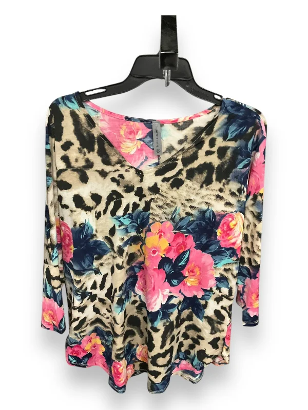 Chic Outfits Top 3/4 Sleeve By Honeyme In Multi-colored, Size: Xxl