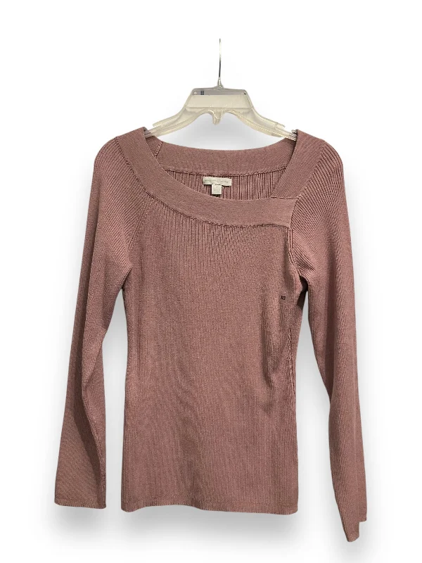 Lounge Chic Top Long Sleeve Basic By New York And Co In Purple, Size: Xs