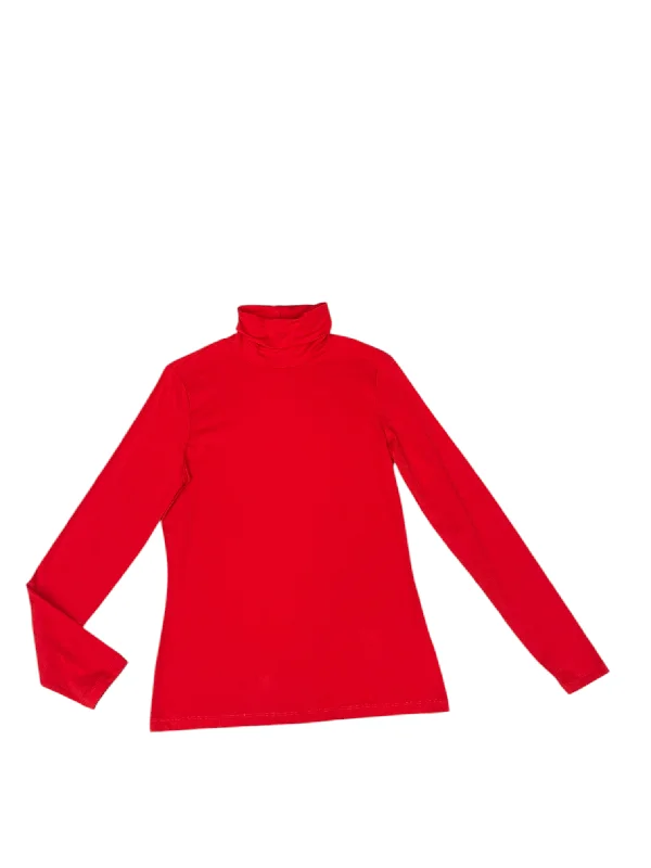 Soft Textures Top Long Sleeve By Lands End In Red, Size: S