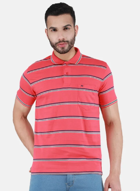 Cozy Apparel Men Red Printed T-Shirt