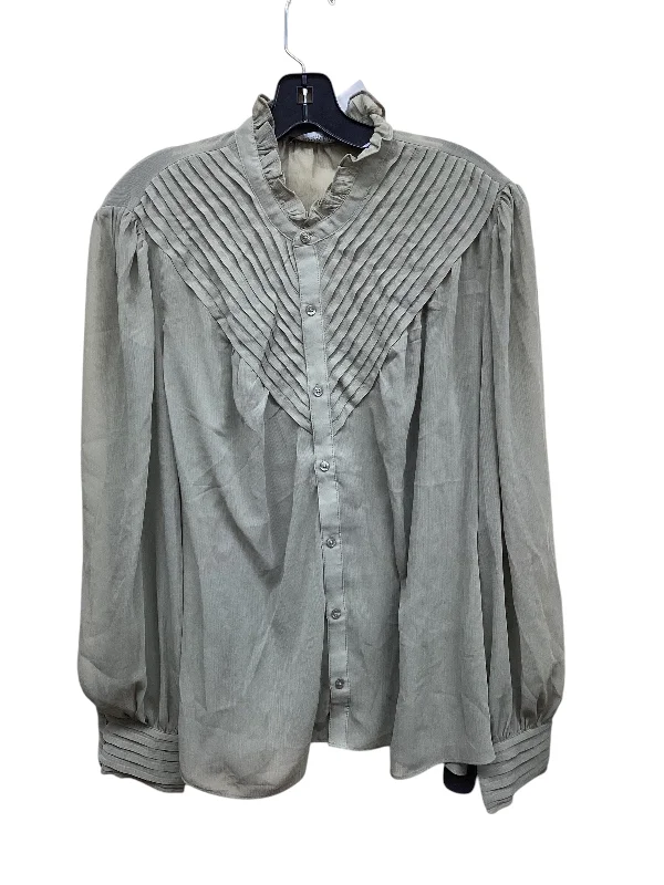 All-Day Wear Top Long Sleeve By Ralph Lauren In Green, Size: Xl