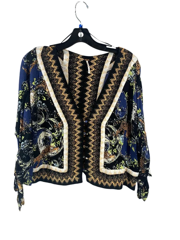 Stylish Fit Top Long Sleeve By Free People In Multi-colored, Size: Xs