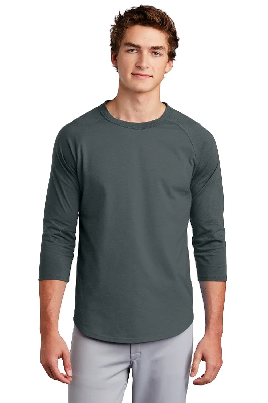 Luxury Fashion Sport-Tek Mens 3/4 Sleeve Crewneck T-Shirt - Iron Grey