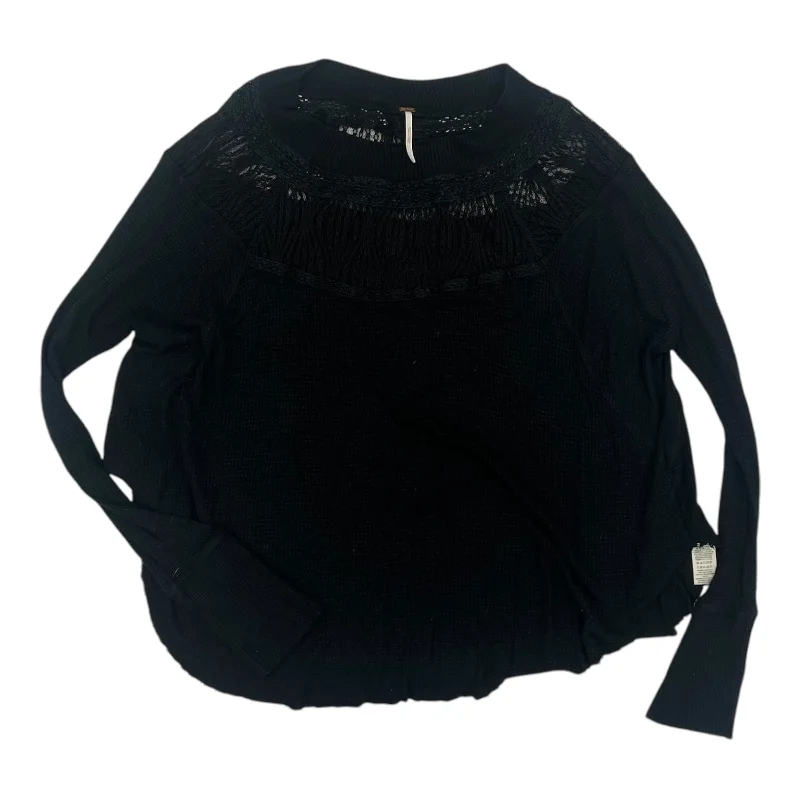 Relaxed Looks Top Ls By Free People In Black, Size:L
