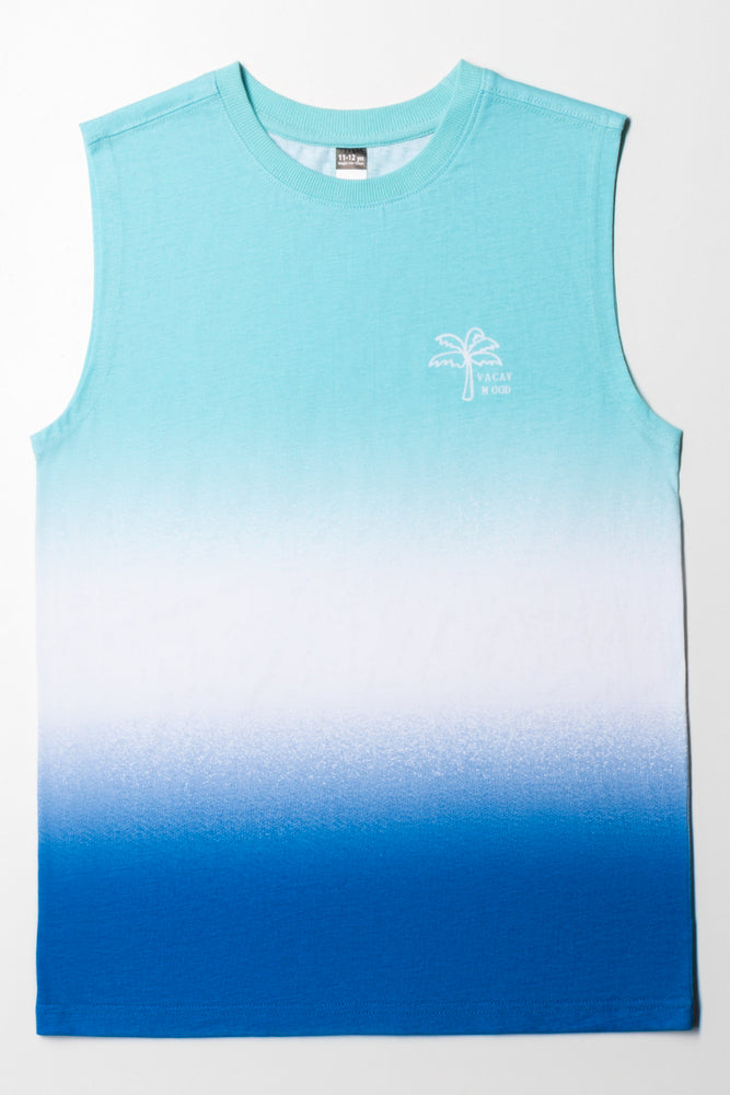 Soft Clothing 'Ss Vest Ombre Turq
