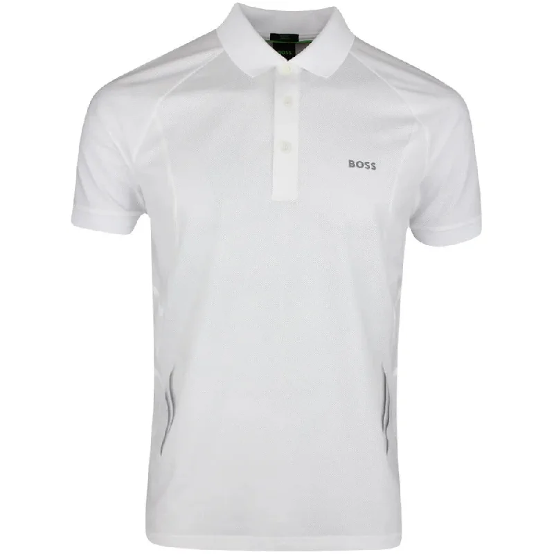 Comfortable Fashion Looks Hugo Boss Men's Piraq Active 1 Training Polo Shirt, White