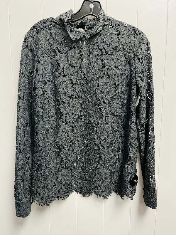 Light Fit Top Long Sleeve By Carlisle In Grey, Size: 6