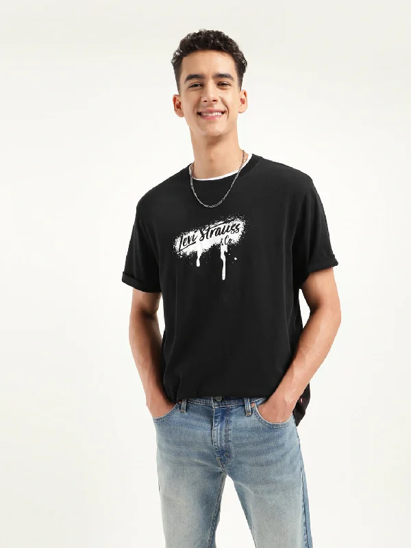 Casual Fit Wear Men's Brand Logo Oversized T-Shirt