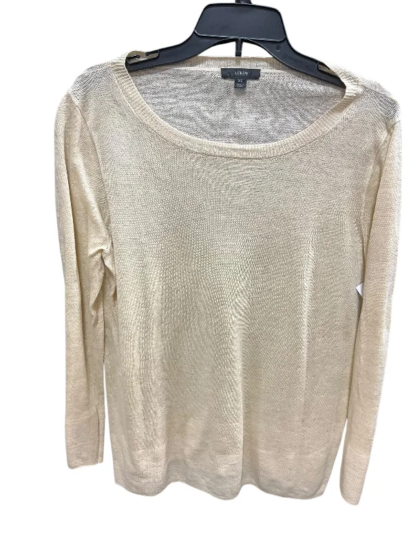 Chic Comfort Wear Top Long Sleeve Basic By J Crew In Yellow, Size: Xs