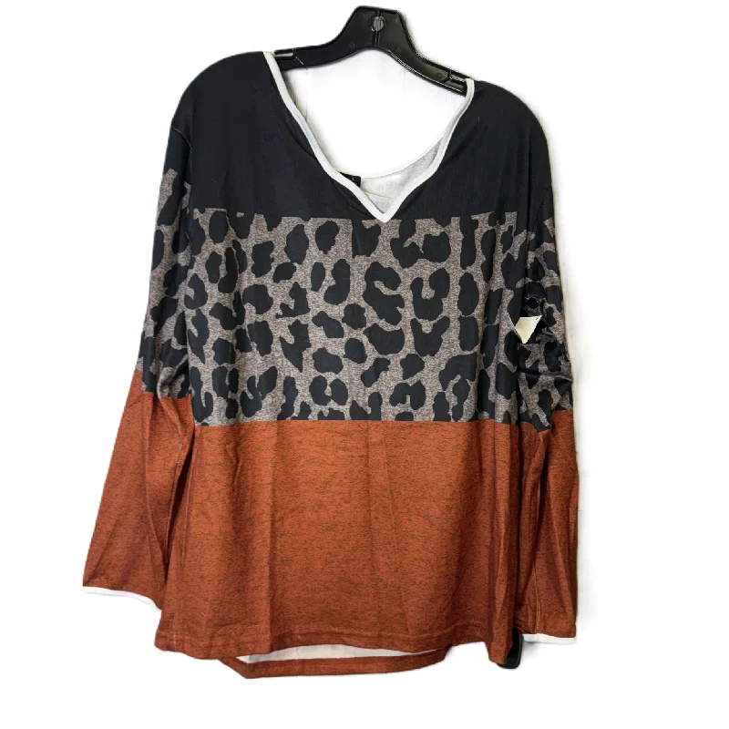 Versatile Items Top Long Sleeve By Clothes Mentor In Multi-colored, Size: L