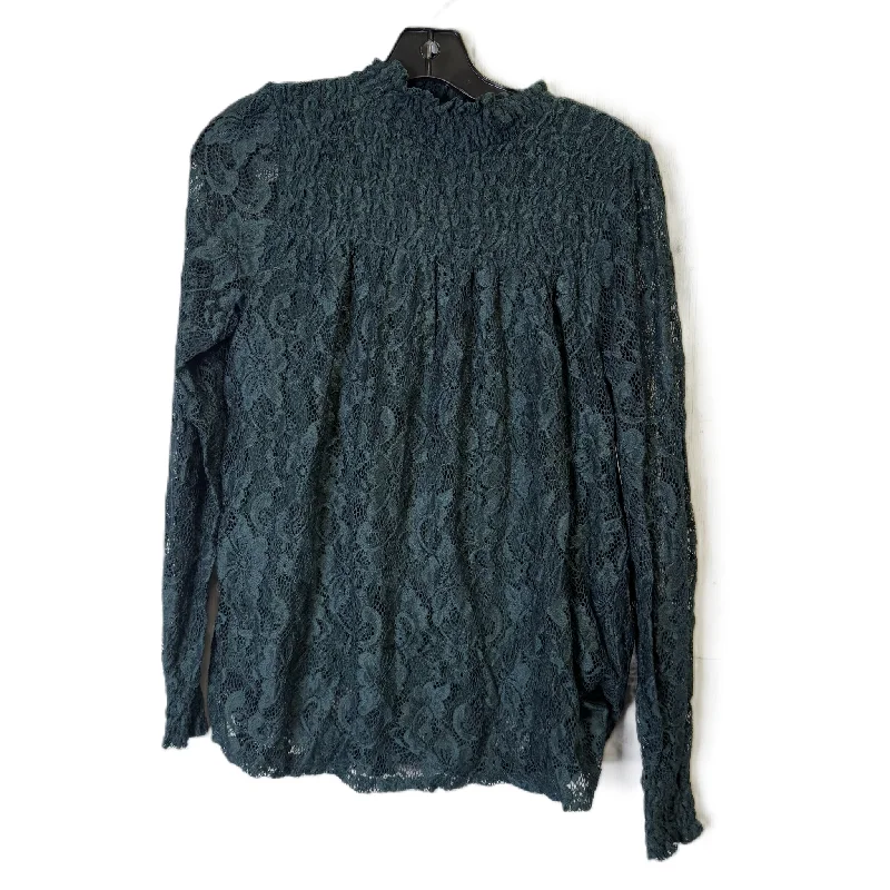 Personalized Design Top Long Sleeve By Cable And Gauge In Green, Size: M