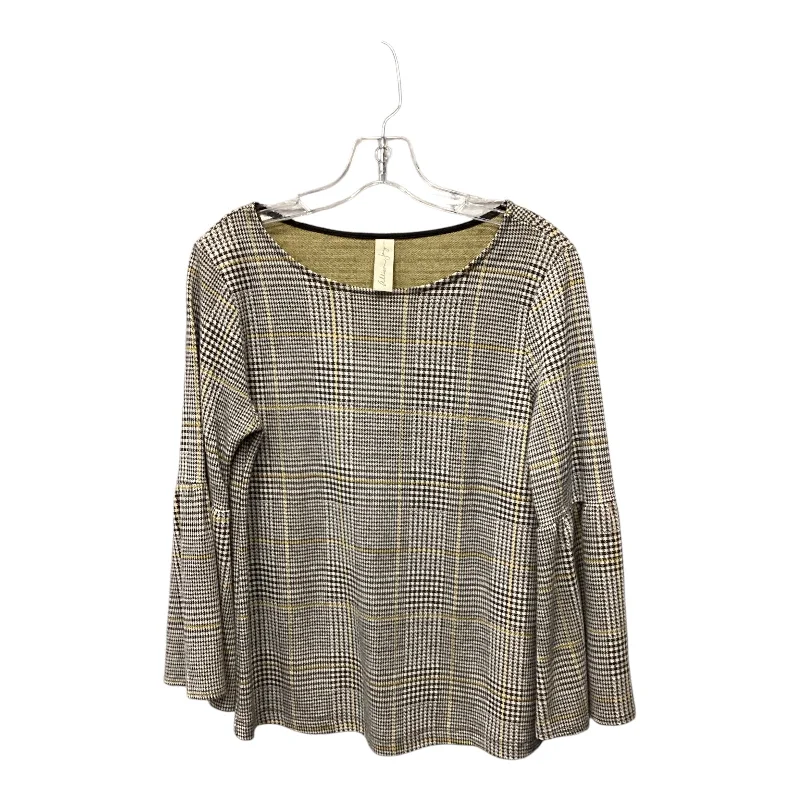 Cozy Shirts Top Long Sleeve By Allison Joy In Black & White, Size: S