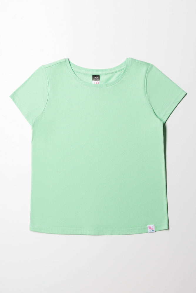 Dynamic Fashion Plain Short Sleeve T-Shirt Spring Bud