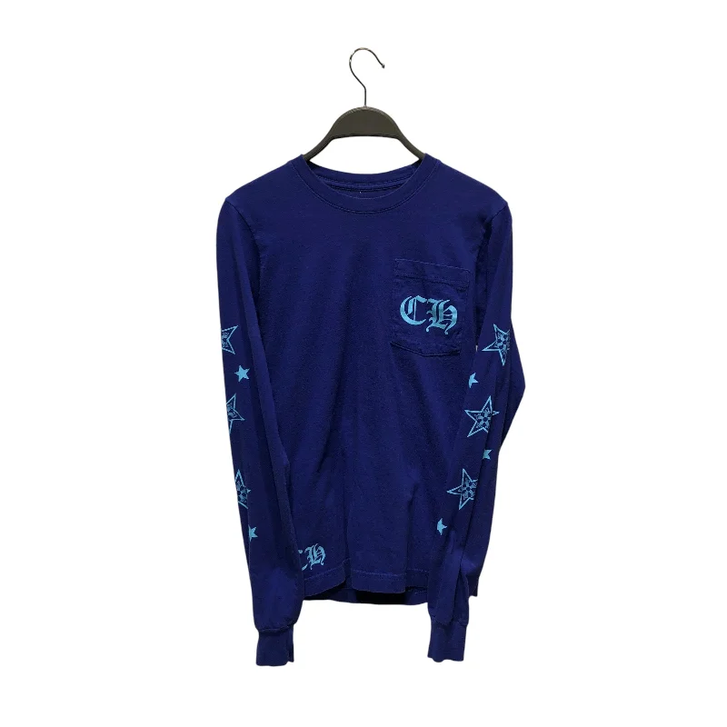 Comfortable Jackets CHROME HEARTS/LS T-Shirt/XS/Cotton/BLU/Graphic/BLUE STAR LOGO