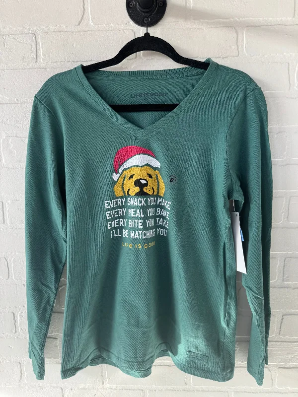 Advanced Customization Top Long Sleeve Basic By Life Is Good In Green, Size: S