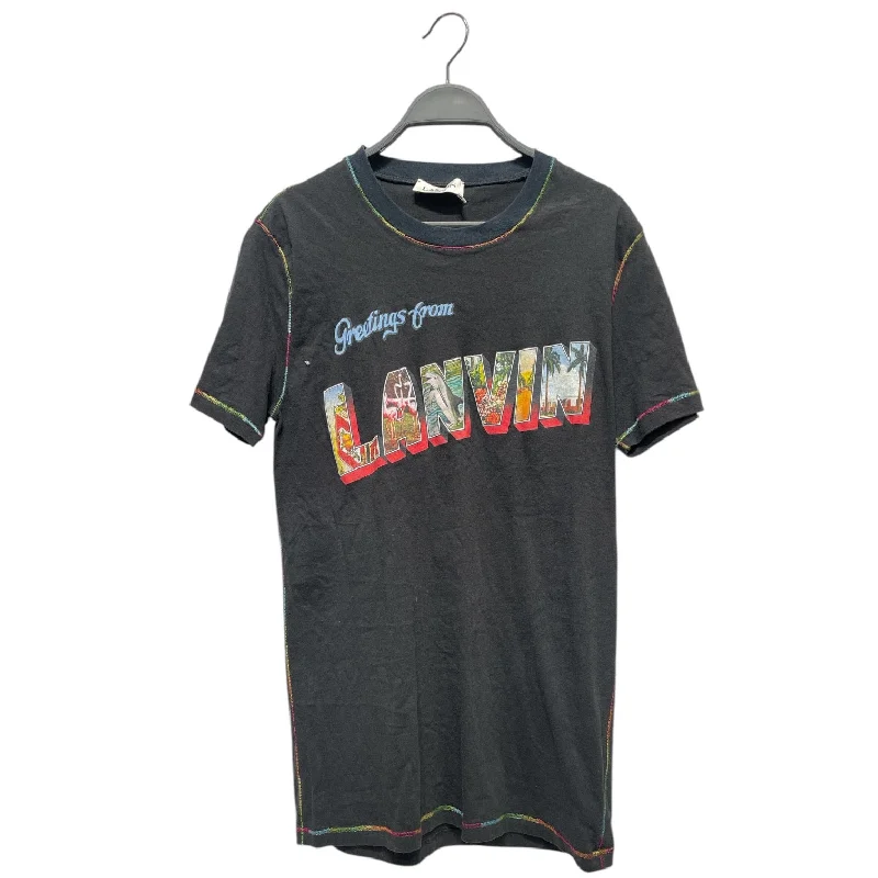Trends LANVIN/T-Shirt/S/Cotton/BLK/GREETING FROM LANVIN