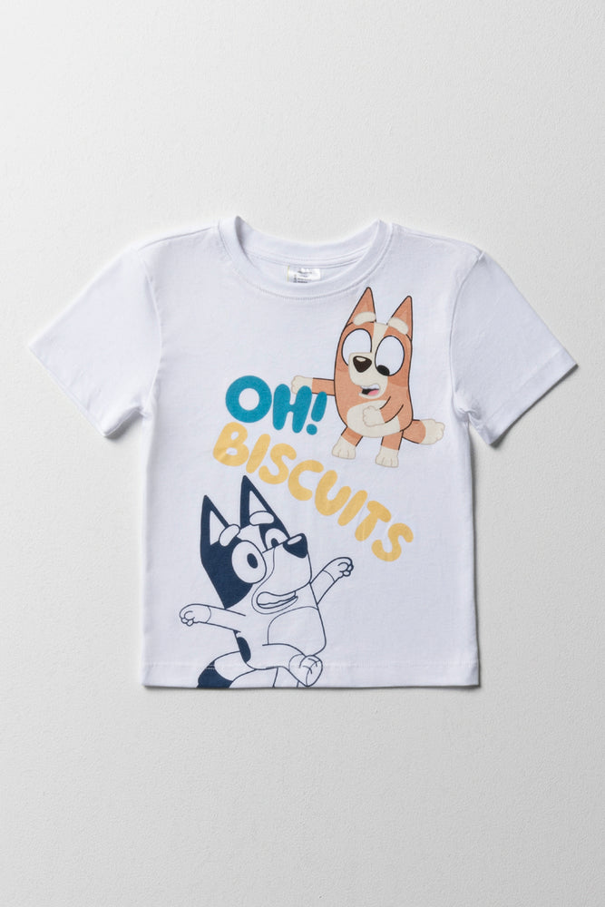 French Retro Bluey T-Shirt White