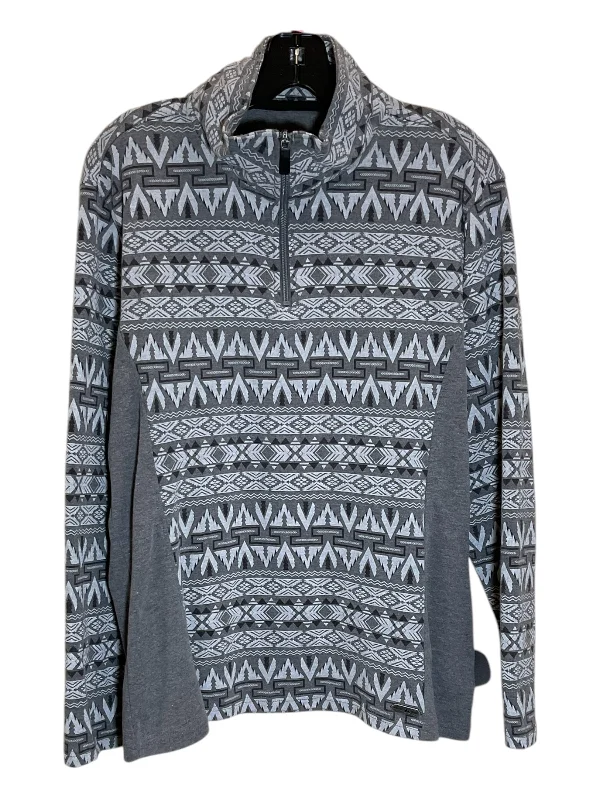 Soft Feel Top Long Sleeve By Clothes Mentor In Grey, Size: L