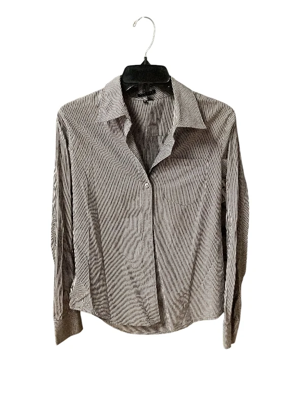 Nightclub Style Top Long Sleeve By Theory In Grey, Size: M