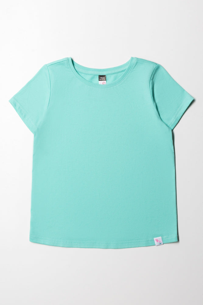 Elegant And Simple Short Sleeve T-Shirt Jade