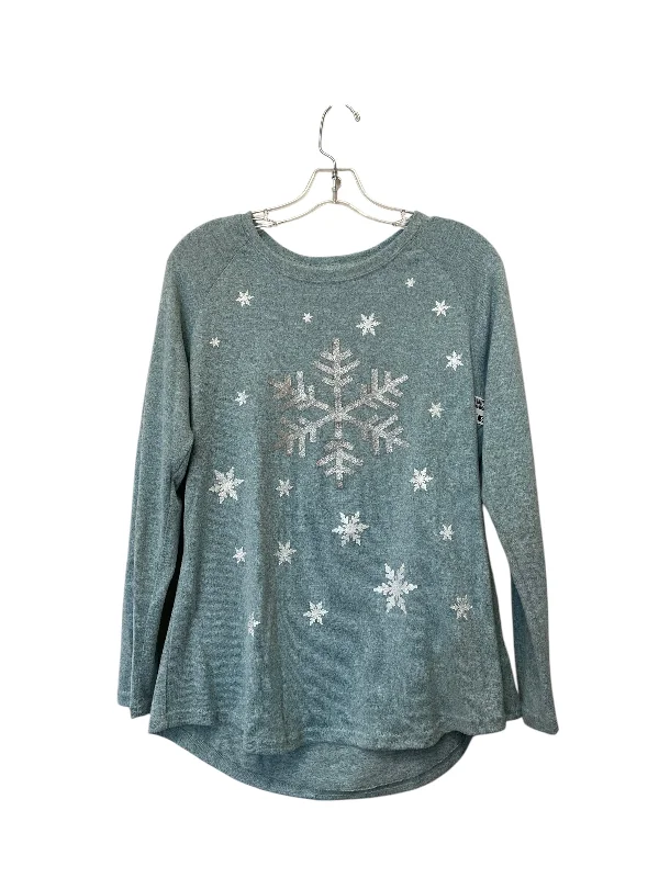 Soft Knitwear Top Long Sleeve By Clothes Mentor In Blue, Size: S