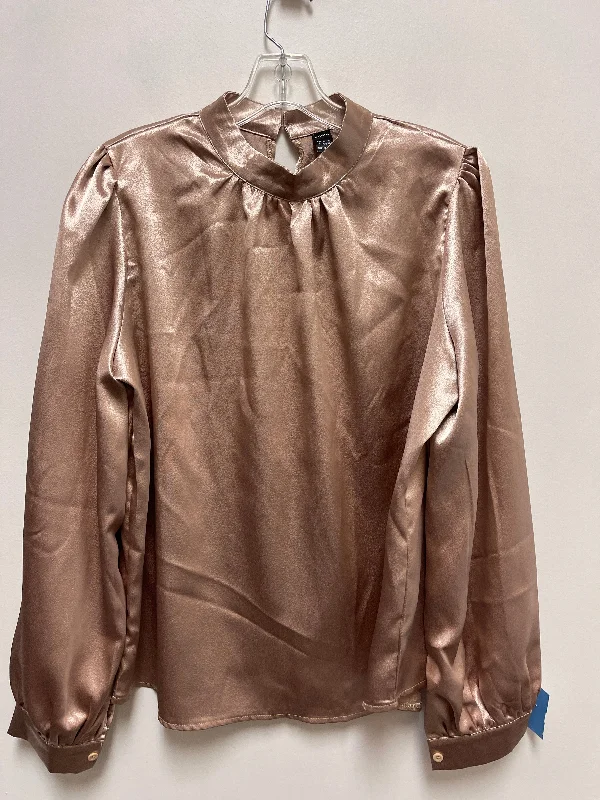 Design Perception Top Long Sleeve By Shein In Gold, Size: L