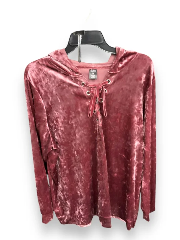 Cozy Fashion Top Long Sleeve By City Streets In Pink, Size: 0x