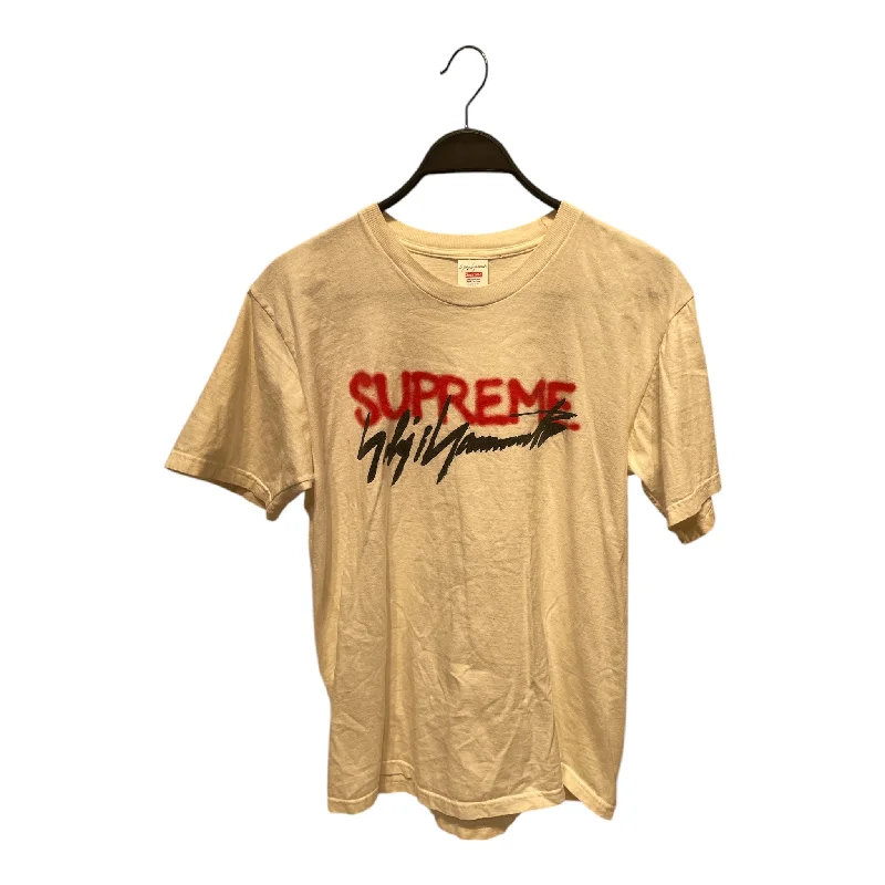 Innovative Design Supreme/YOHJI YAMAMOTO/T-Shirt/M/Cotton/WHT/Graphic/LOGO TEE
