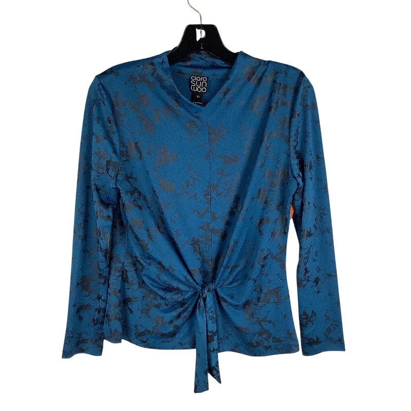 High Street Style Top Long Sleeve By Clara Sun Woo In Blue, Size: Xs