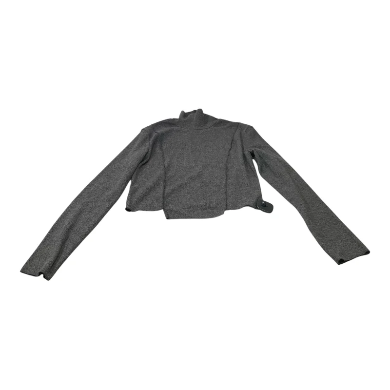 Classic Style Top Long Sleeve By Kittenish In Grey, Size: S
