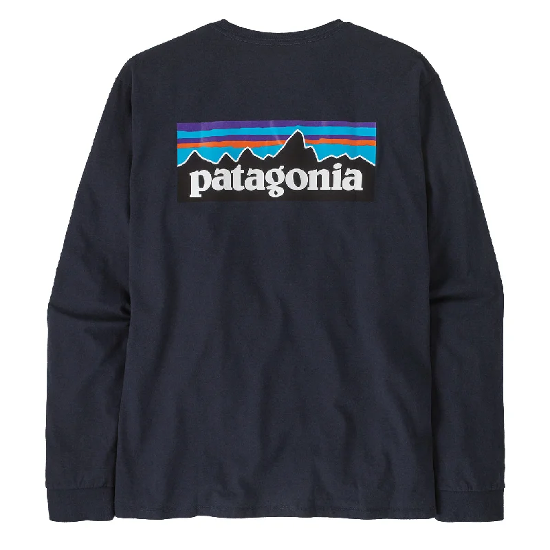 Everyday Style Patagonia L/S P-6 Logo Responsibili-Tee New Navy
