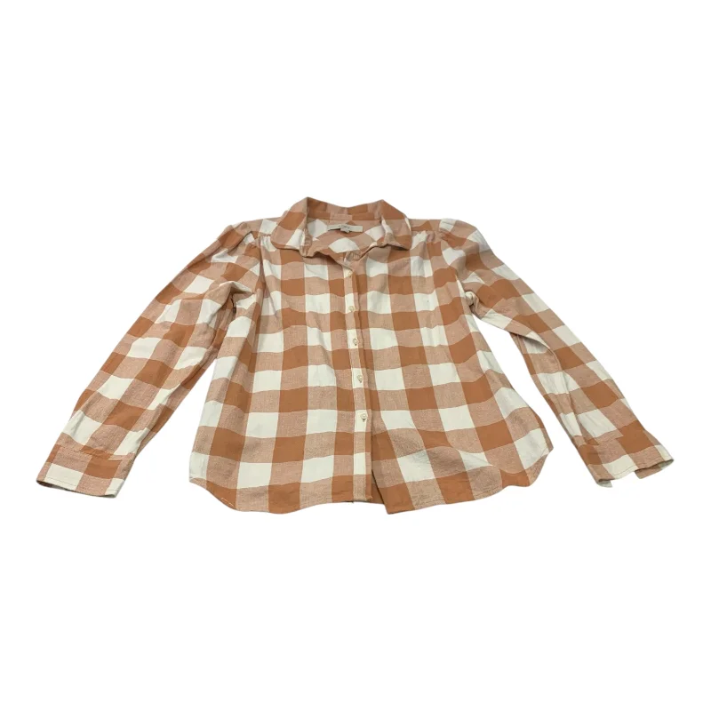 Sweet Girl Top Long Sleeve By Loft In Orange, Size: M