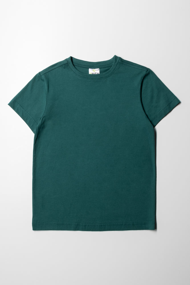 Exclusive Customization Crew Neck Short Sleeve T-Shirt Dark Green