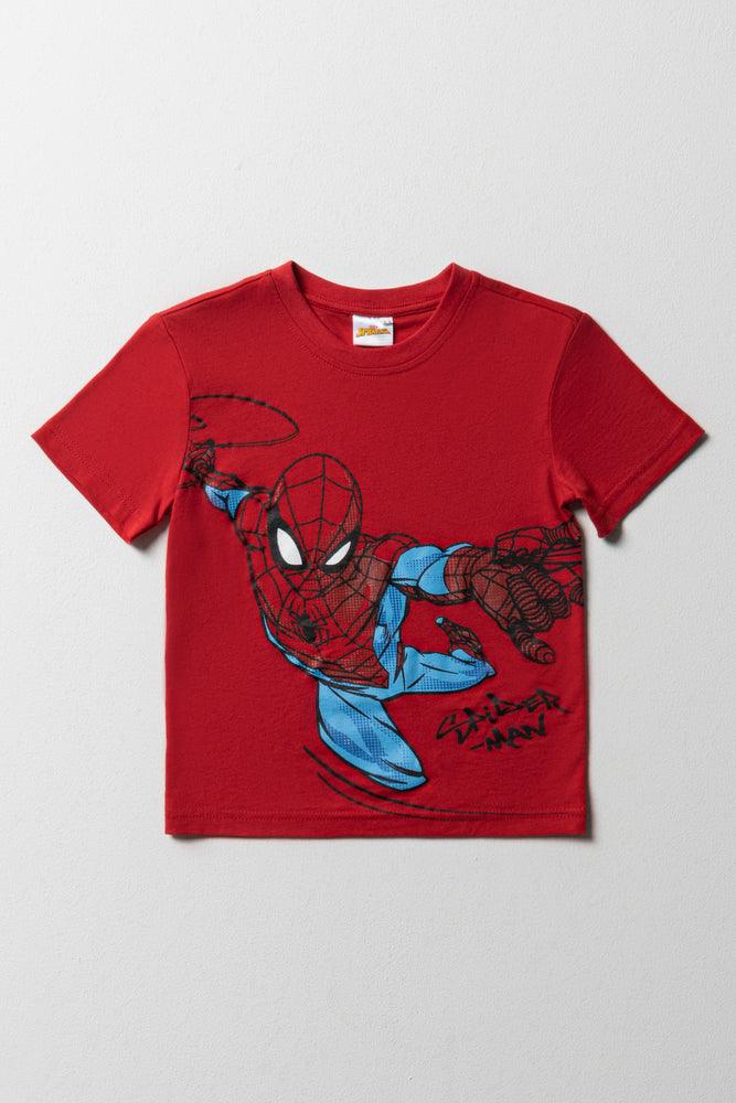 Fashionable In The Times Spider-Man T-Shirt Red