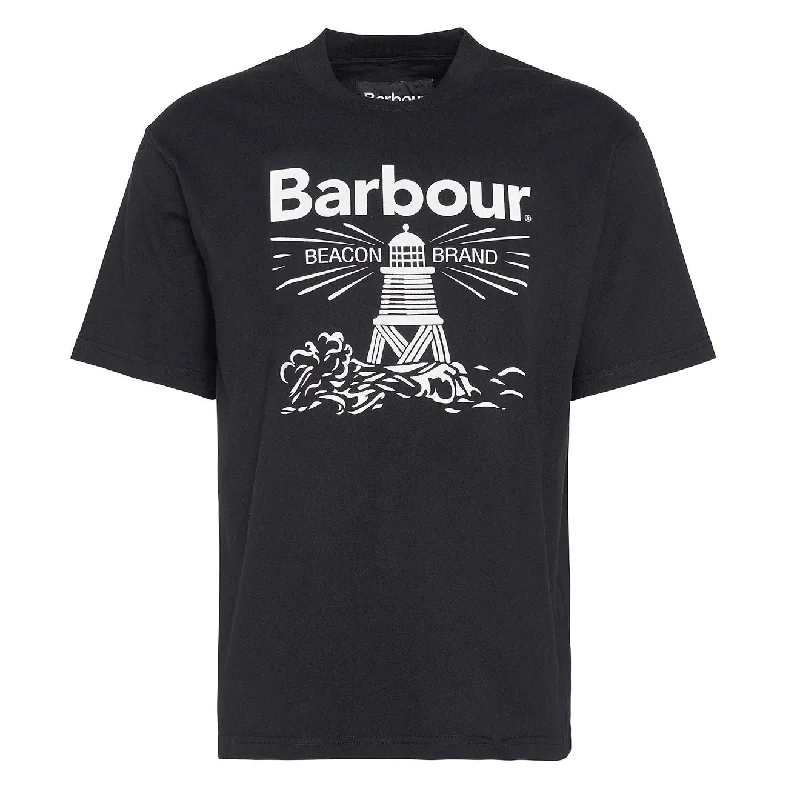 Relaxed Fashion Barbour Pell Oversized Graphic T-Shirt Black