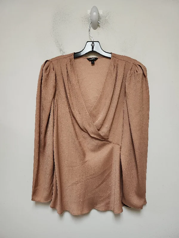 Soft Looks Top Long Sleeve By Express In Mauve, Size: L