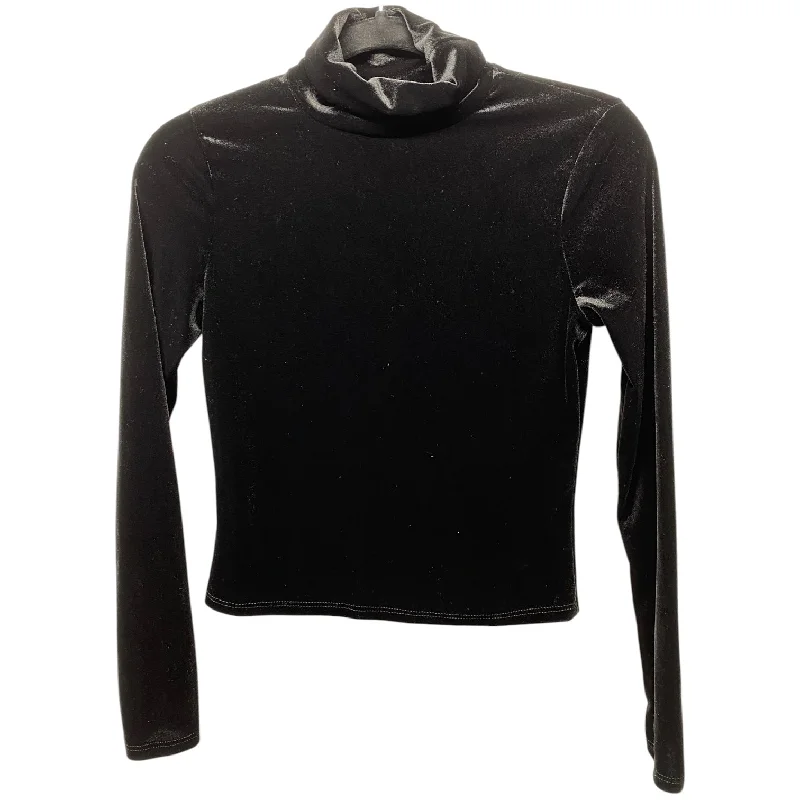 Cozy Fashion Trends Top Long Sleeve By Aqua In Black, Size: S