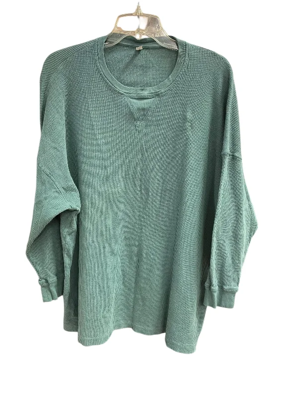 Daily Comfort Top Long Sleeve Basic By Free People In Green, Size: Xs
